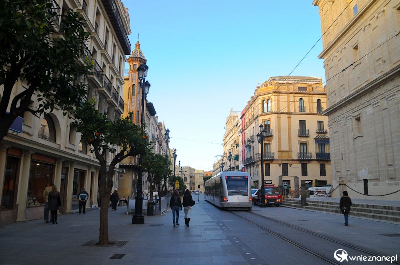 Hiszpania. Bulwar prowadzący do katedry w Sevilli. - foto: wnieznane.pl Hiszpania. Bulwar prowadzący do katedry w Sevilli. - foto: wnieznane.pl