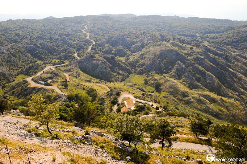 Grecka wyspa Korfu. Panorama wyspy z najwyższego szczytu, Pantokratora.    - foto: wnieznane.pl