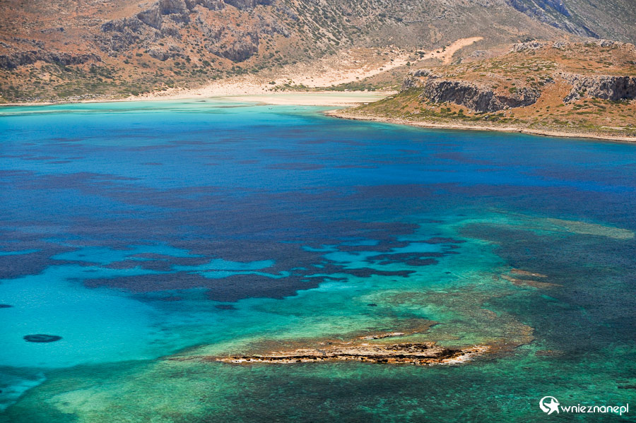 Wyspa Kreta. Widok z Gramvousy na lagunę Balos. - foto: wnieznane.pl