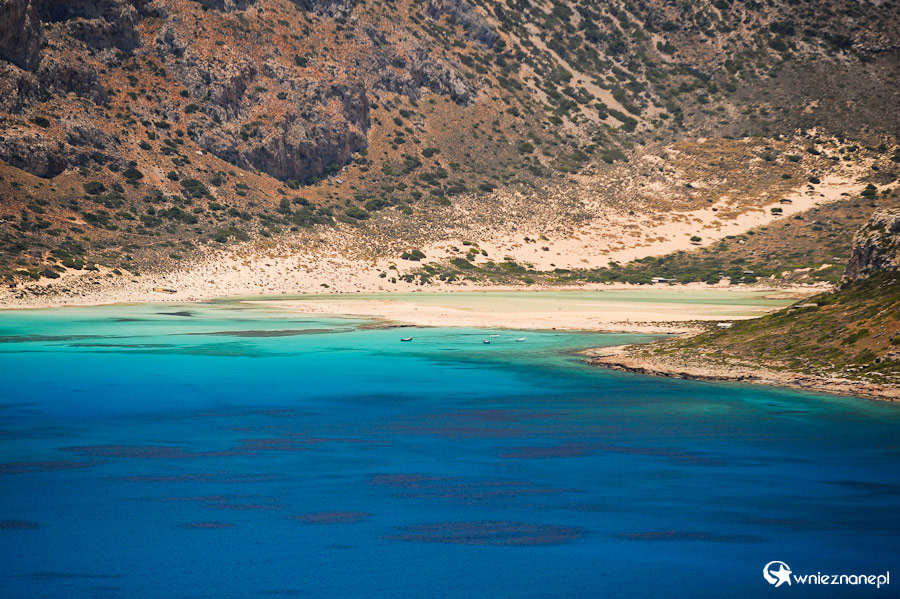 Wyspa Kreta. Widok z Gramvousy na lagunę Balos. - foto: wnieznane.pl Wyspa Kreta. Widok z Gramvousy na lagunę Balos. - foto: wnieznane.pl