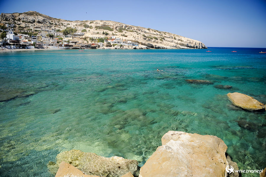 Wyspa Kreta. Widok na morze w Matali. - foto: wnieznane.pl