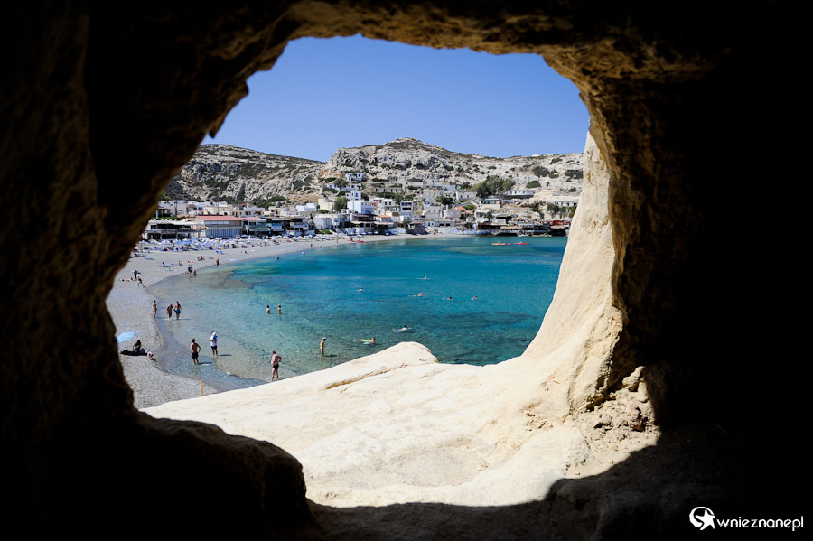 Wyspa Kreta. Widok z klifu na Matalę. - foto: wnieznane.pl