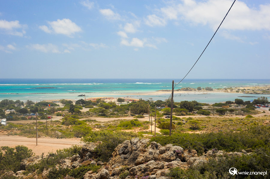 Wyspa Kreta. Widok z góry na Elafonisi. - foto: wnieznane.pl