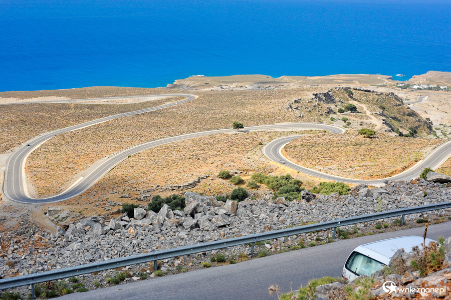 Wyspa Kreta. Kręta droga do Chora Sfakion. - foto: wnieznane.pl