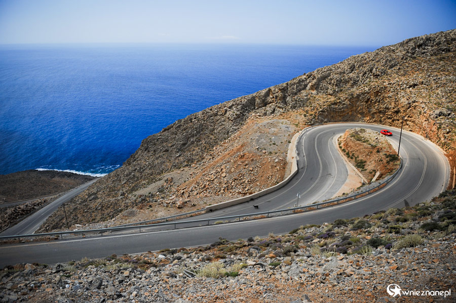 Wyspa Kreta. Droga łącząca Chora Sfakion z Aradeną. - foto: wnieznane.pl Wyspa Kreta. Droga łącząca Chora Sfakion z Aradeną. - foto: wnieznane.pl