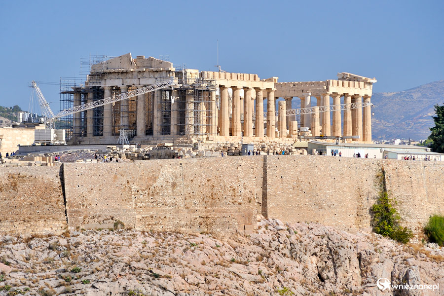 Ateny. Partenon widziany ze Wzgórza Filopapusa. - foto: wnieznane.pl