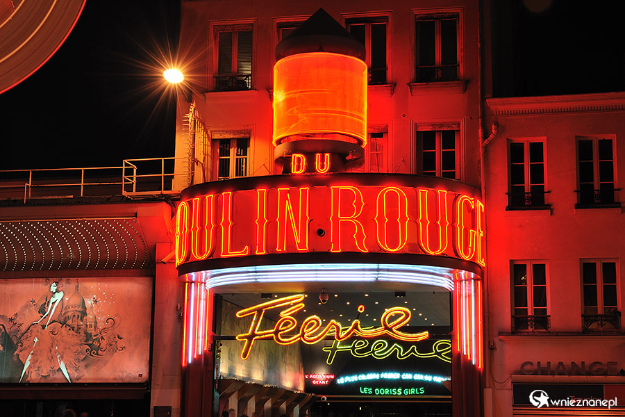 Paryż. Słynny kabaret Moulin Rouge. - foto: wnieznane.pl Paryż. Słynny kabaret Moulin Rouge. - foto: wnieznane.pl