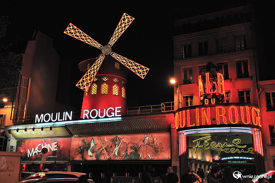 Paryż. Słynny kabaret Moulin Rouge. - foto: wnieznane.pl