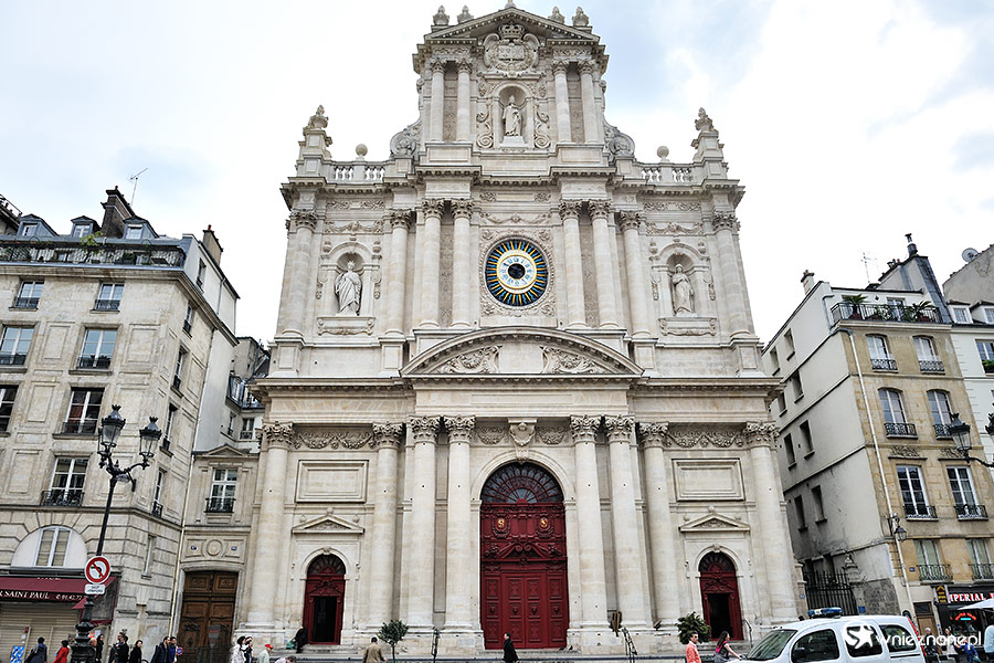 Paryż. Kościół Eglise Saint-Paul. - foto: wnieznane.pl