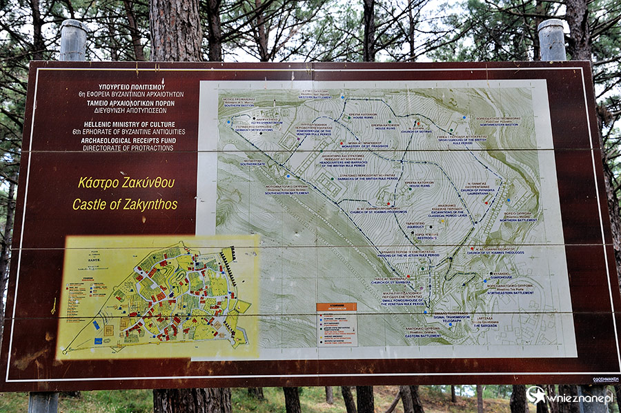 Zakynthos. Ruiny twierdzy Bohali, górującej nad stolicą wyspy, Zante.  - foto: wnieznane.pl