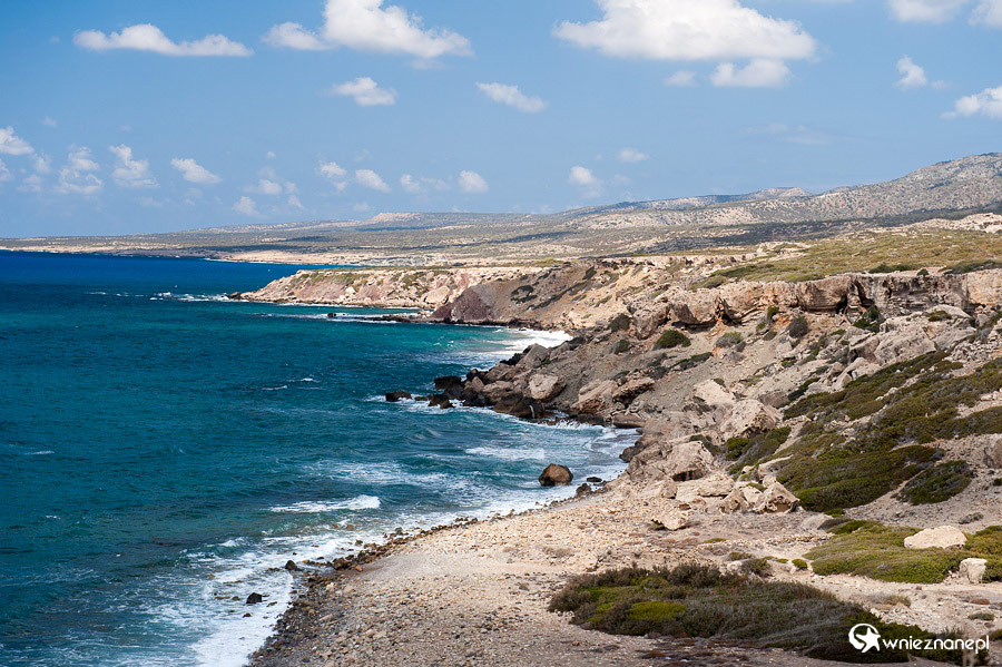 Cypr latem. Skaliste wybrzeże na Półwyspie Akamas. - foto: wnieznane.pl