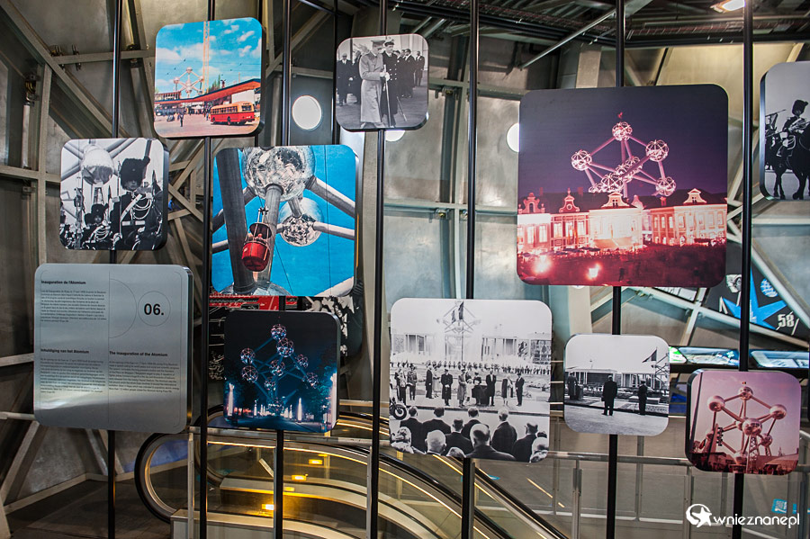 Bruksela. Ekspozycja we wnętrzu Atomium. - foto: wnieznane.pl