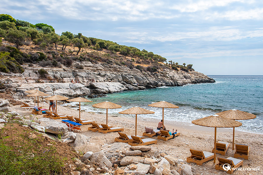 Thassos. Plaża Kalami niedaleko Gioli. - foto: wnieznane.pl