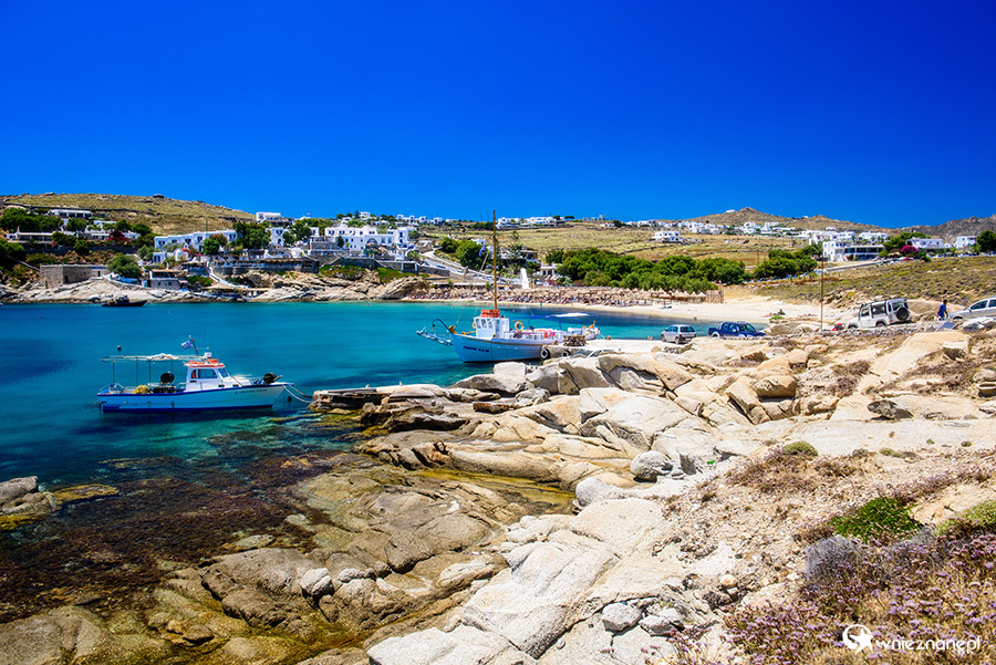 Mykonos. Plaża Agia Anna. - foto: wnieznane.pl