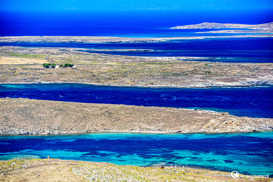 Mykonos. Wspaniały krajobraz wyspy Delos. - foto: wnieznane.pl