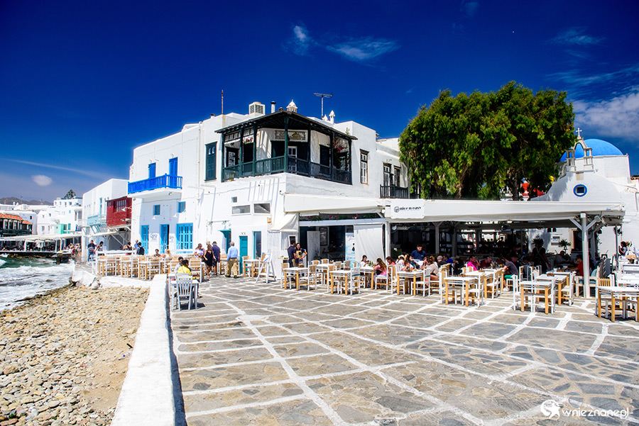 Mykonos. Restauracja na nabrzeżu Little Venice. - foto: wnieznane.pl