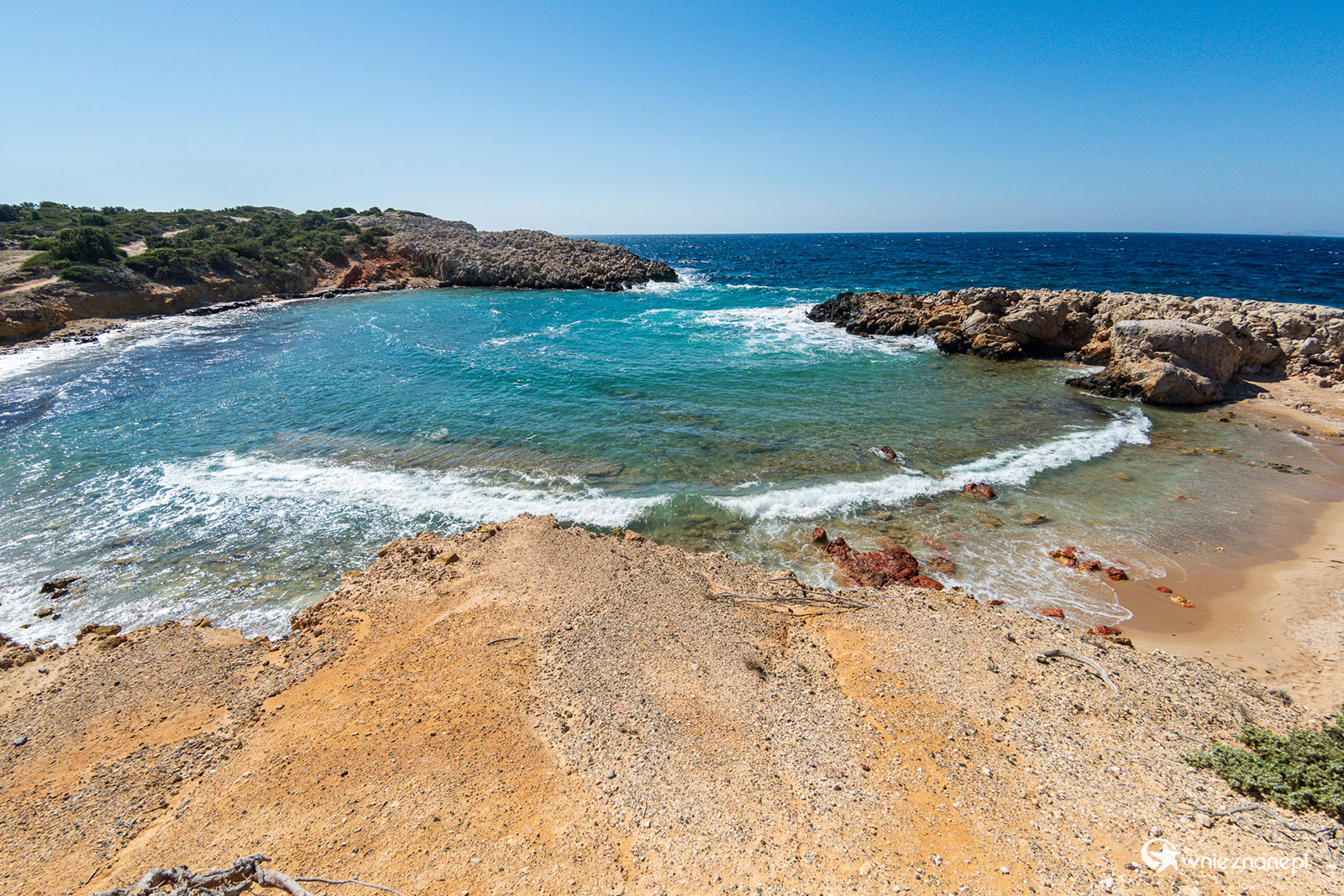 Kos. Malownicza, dzika plaża Limnionas. - foto: wnieznane.pl Kos. Malownicza, dzika plaża Limnionas. - foto: wnieznane.pl