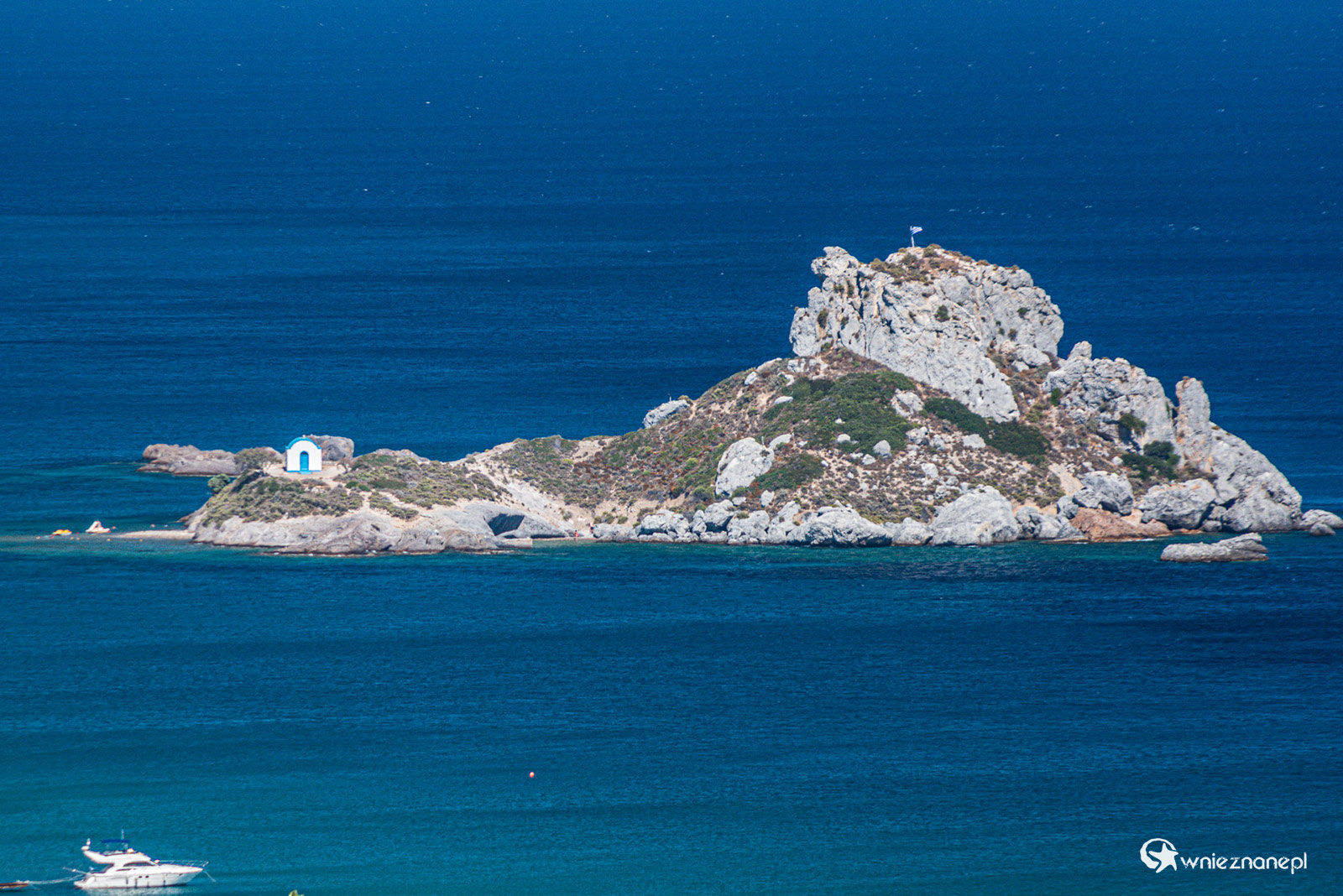 Kos. Widok z góry na Wysepkę Kastri. - foto: wnieznane.pl