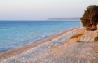 Wyspa Rodos. Tuż przed zachodem słońca na jednej z plaż na zachodnim wybrzeżu. - foto: wnieznane.pl