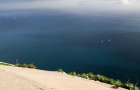 Gibraltar, Upper Rock. Przepiękny kolor wody w zatoce. - foto: wnieznane.pl