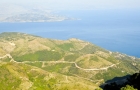 Grecka wyspa Korfu. Widok na Korfu i Albanię z najwyższego szczytu wyspy, Pantokratora.  - foto: wnieznane.pl