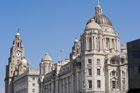 Liverpool. Budynki Royal Liver, Cunard i Port of Liverpool.  - foto: wnieznane.pl