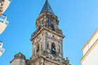 Jerez de la Frontera. Pięknie zdobiona wieża Iglesia de San Miguel. - foto: wnieznane.pl