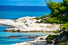 Chalkidiki. Morze w okolicy Orange Beach na półwyspie Sithonia. - foto: wnieznane.pl