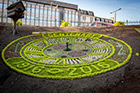 Edynburg. Kwiatowy zegar na terenie ogrodów Princes Street Gardens. - foto: wnieznane.pl