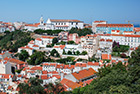 Lizbona. Zamek św. Jerzego. Widok na miasto. - foto: wnieznane.pl