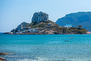 Kos. Widok na Wysepkę Kastri. - foto: wnieznane.pl