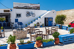 Kos. Tawerna w stylu wyspiarskim w miejscowości Kefalos. - foto: wnieznane.pl